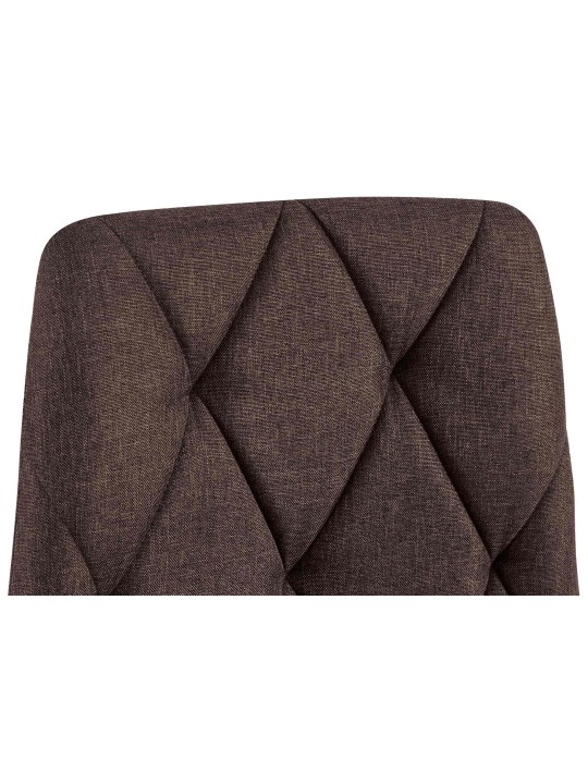 Lot de 2 chaises de salle à manger tissu Clairton, brun