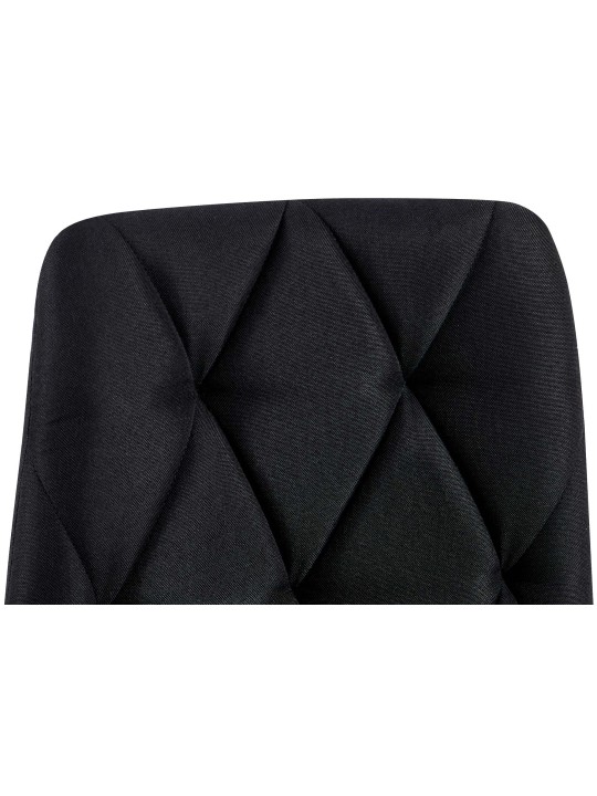 Lot de 2 chaises de salle à manger tissu Clairton, noir