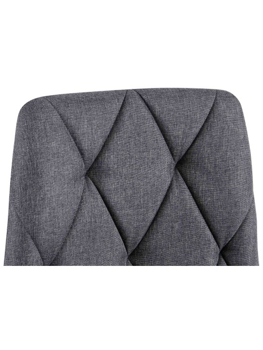 Lot de 2 chaises de salle à manger tissu Clairton, gris foncé