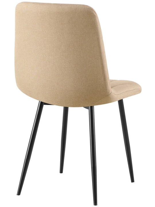 Lot de 2 chaises de salle à manger tissu Clairton, taupe