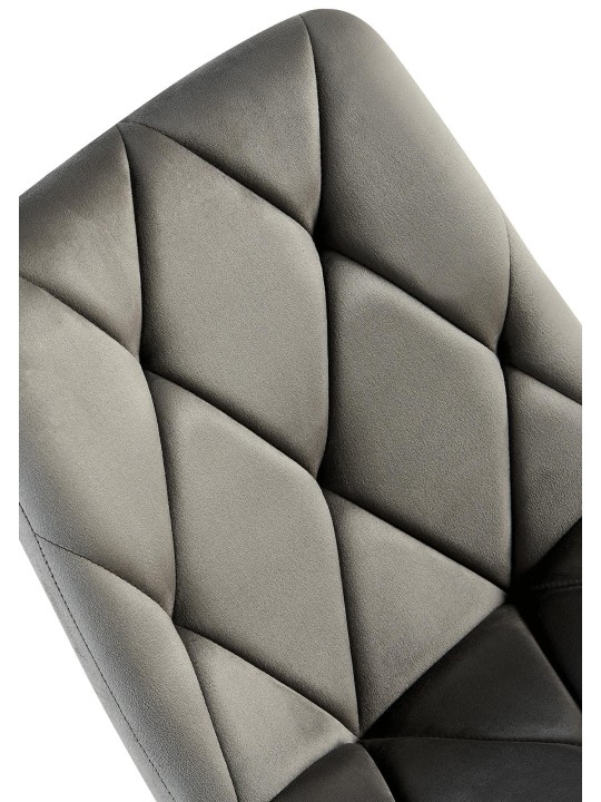 Lot de 2 chaises de salle à manger Clairton velours, anthracite