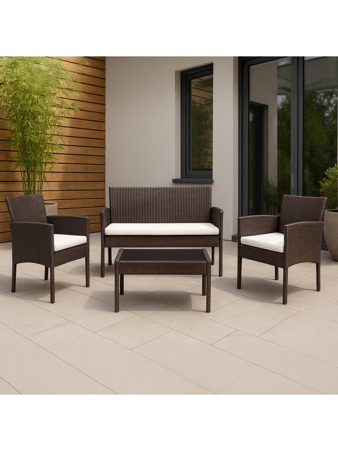 Groupe de sièges Ramunda, brun