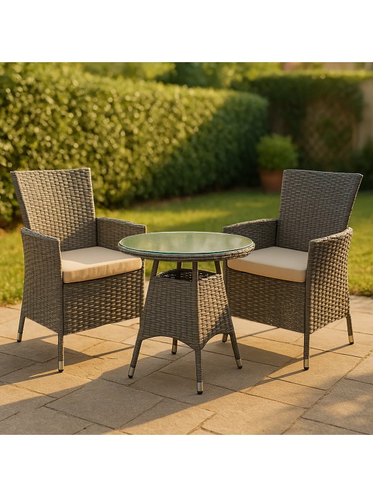 Groupe de sièges Fireda, gris chiné