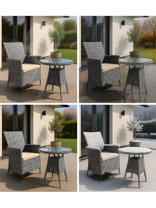 Groupe de sièges Fireda, gris chiné