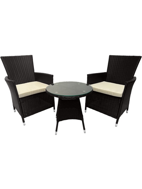 Groupe de sièges Fireda, brun foncé