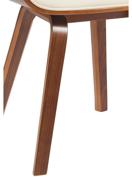 Chaise visiteur Beverley simili cuir, noyer/crème Chaise visiteur Beverley simili cuir, noyer/crème