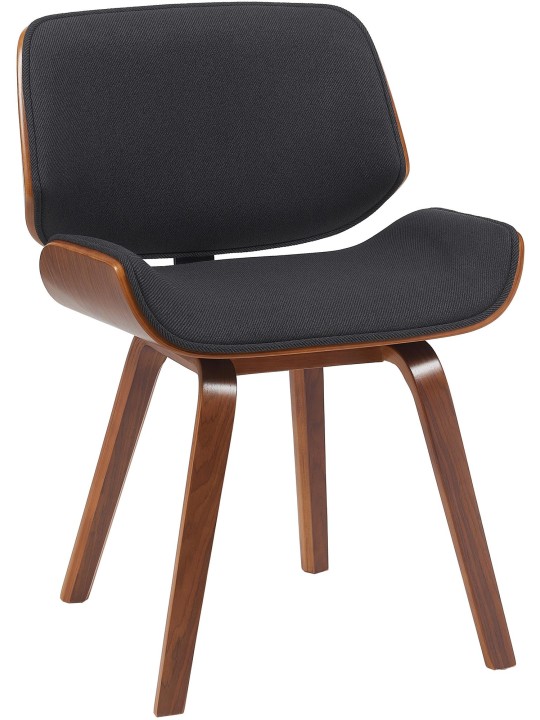 Chaise visiteur Beverley tissu, noyer/noir
