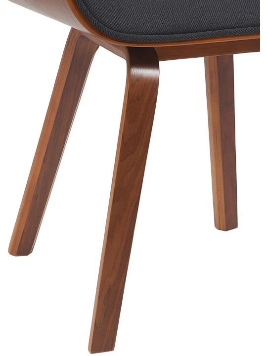 Chaise visiteur Beverley tissu, noyer/noir