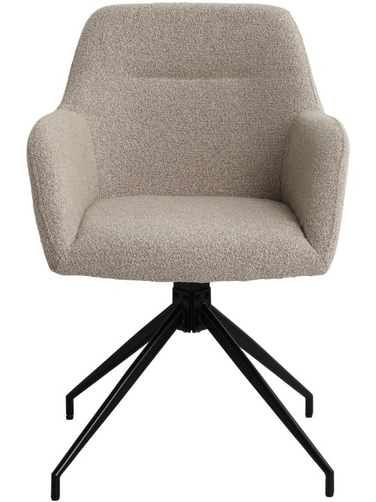 Chaise de salle à manger Merlinda tissu Teddy, taupe Chaise de salle à manger Merlinda tissu Teddy, taupe