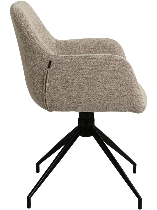 Chaise de salle à manger Merlinda tissu Teddy, taupe Chaise de salle à manger Merlinda tissu Teddy, taupe
