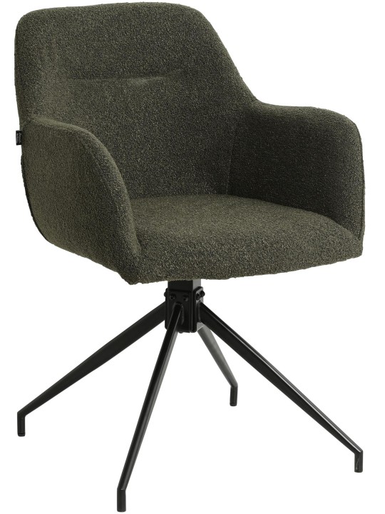 Chaise de salle à manger Merlinda tissu Teddy, vert foncé Chaise de salle à manger Merlinda tissu Teddy, vert foncé