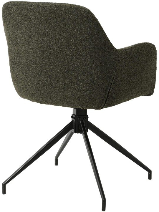 Chaise de salle à manger Merlinda tissu Teddy, vert foncé Chaise de salle à manger Merlinda tissu Teddy, vert foncé