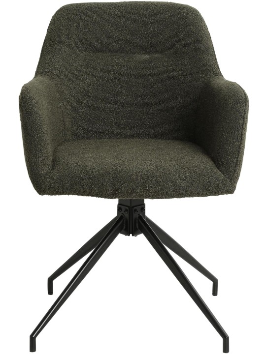 Chaise de salle à manger Merlinda tissu Teddy, vert foncé Chaise de salle à manger Merlinda tissu Teddy, vert foncé