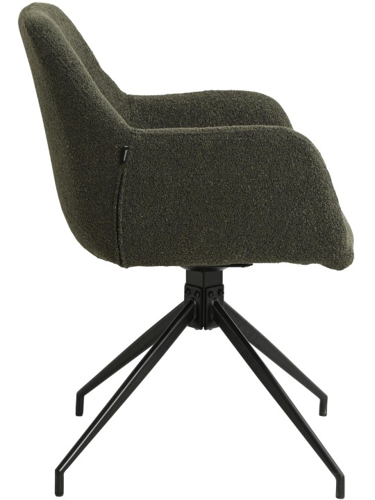 Chaise de salle à manger Merlinda tissu Teddy, vert foncé Chaise de salle à manger Merlinda tissu Teddy, vert foncé