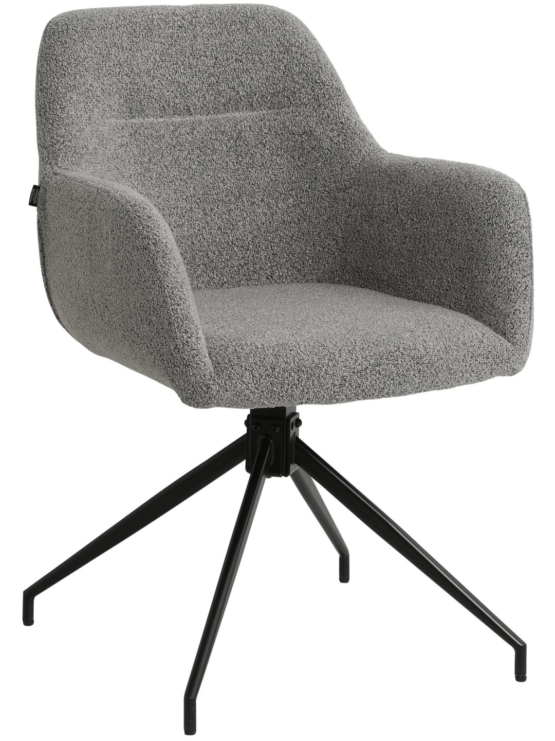 Chaise de salle à manger Merlinda tissu Teddy, gris