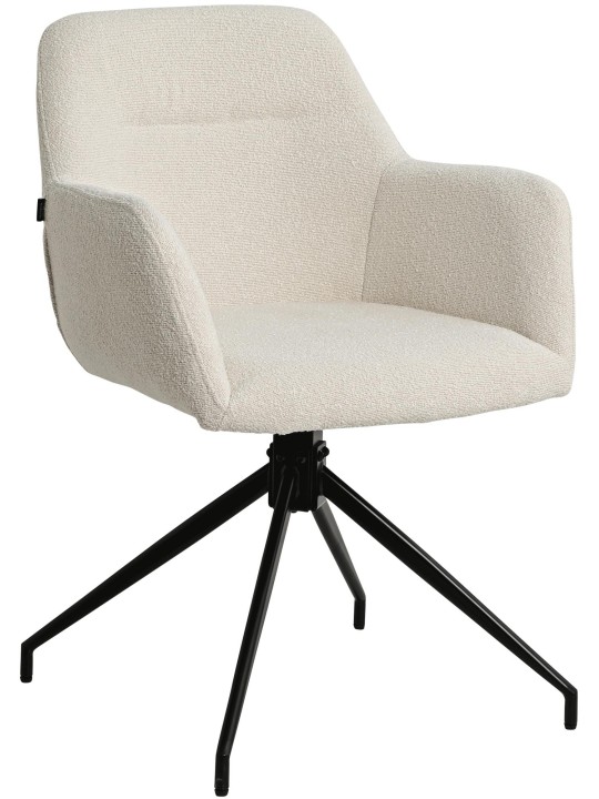 Chaise de salle à manger Merlinda tissu Teddy, crème Chaise de salle à manger Merlinda tissu Teddy, crème