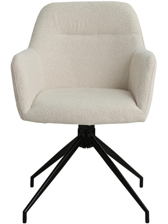 Chaise de salle à manger Merlinda tissu Teddy, crème Chaise de salle à manger Merlinda tissu Teddy, crème