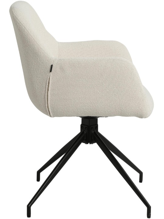 Chaise de salle à manger Merlinda tissu Teddy, crème Chaise de salle à manger Merlinda tissu Teddy, crème
