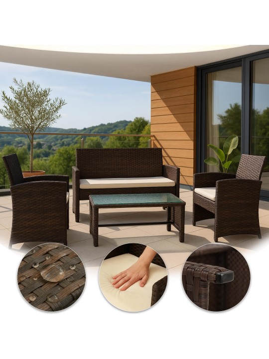 Groupe de sièges Toruba, brun