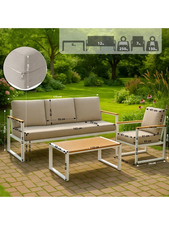 Groupe de sièges Rodiesa, blanc Groupe de sièges Rodiesa, blanc