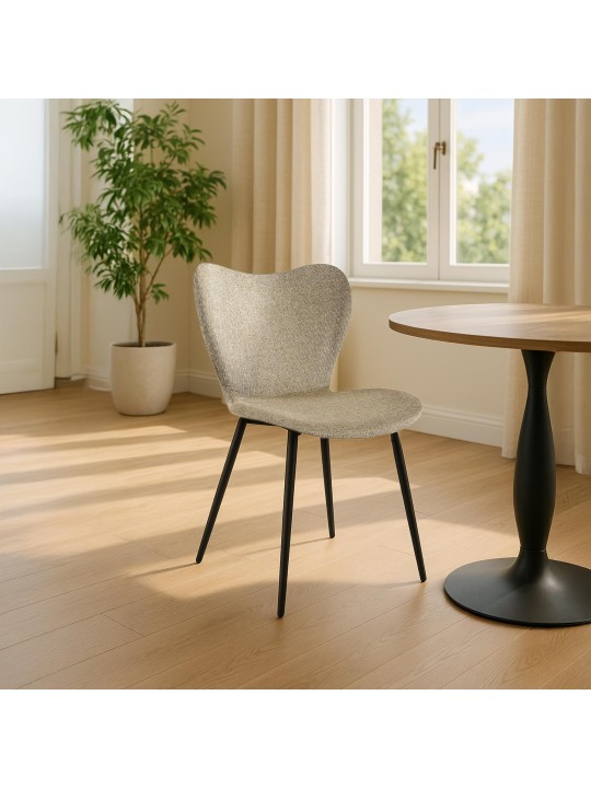 Chaise de salle à manger Maika tissu, taupe Chaise de salle à manger Maika tissu, taupe