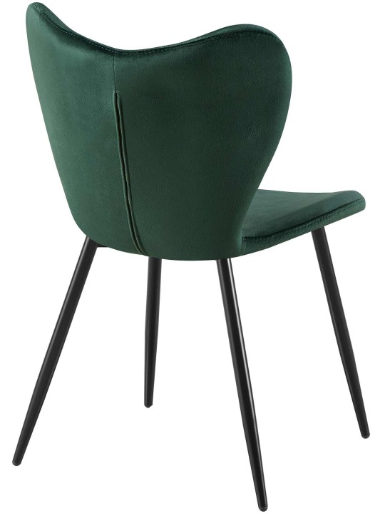Chaise de salle à manger Maika velours, vert Chaise de salle à manger Maika velours, vert