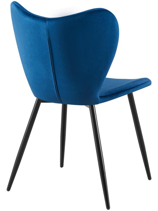 Chaise de salle à manger Maika velours, bleu foncé Chaise de salle à manger Maika velours, bleu foncé