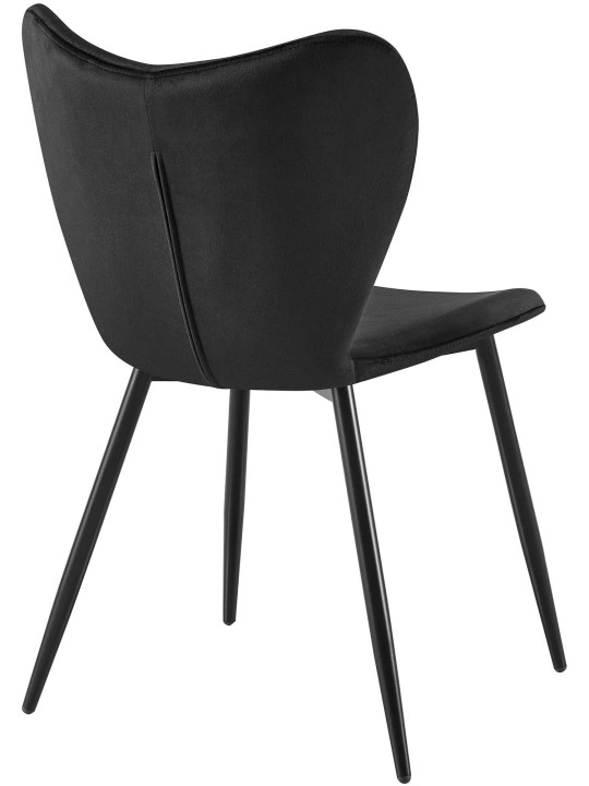 Chaise de salle à manger Maika velours, noir Chaise de salle à manger Maika velours, noir