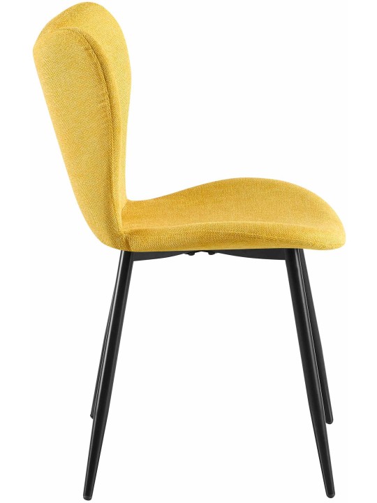 Chaise de salle à manger Maika tissu, jaune Chaise de salle à manger Maika tissu, jaune