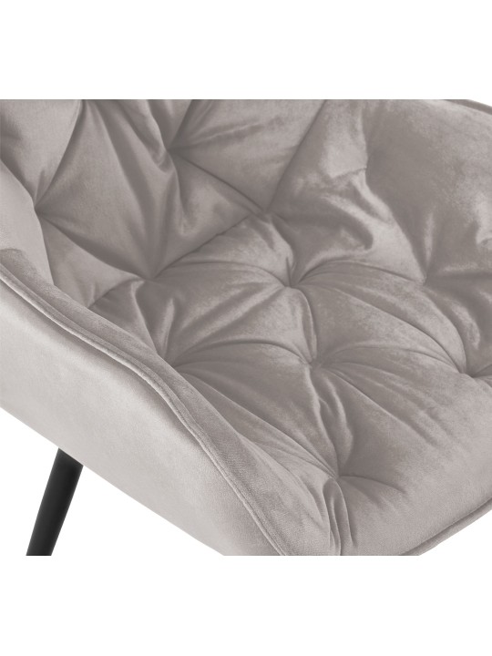 Chaise Tanna Velours, gris