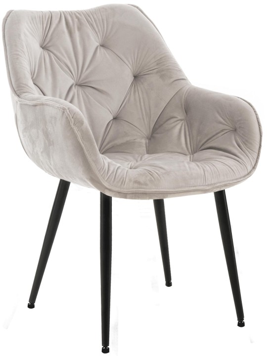 Chaise Tanna Velours, gris