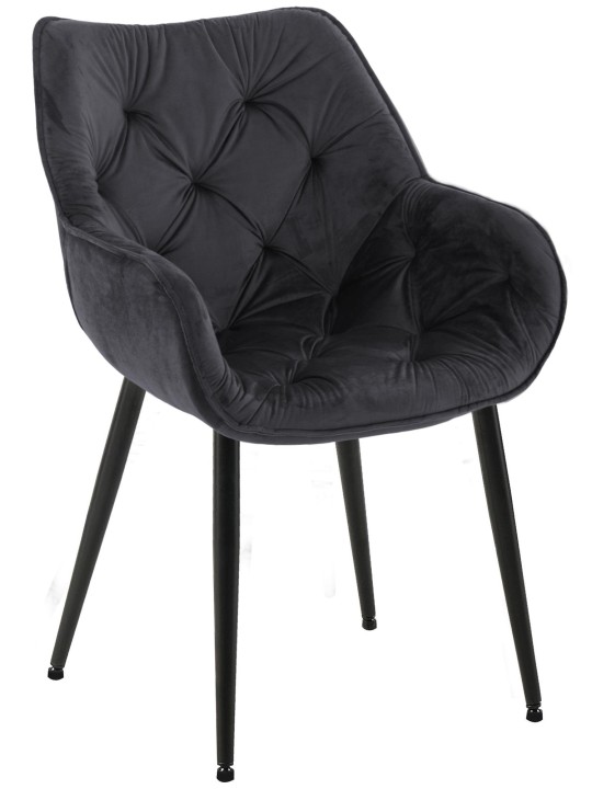 Chaise Tanna Velours, noir Chaise Tanna Velours, noir