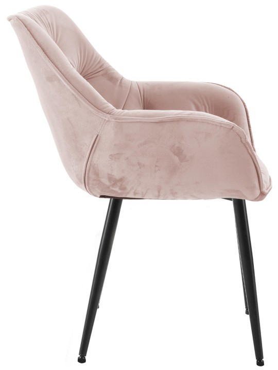Chaise Tanna Velours, rose