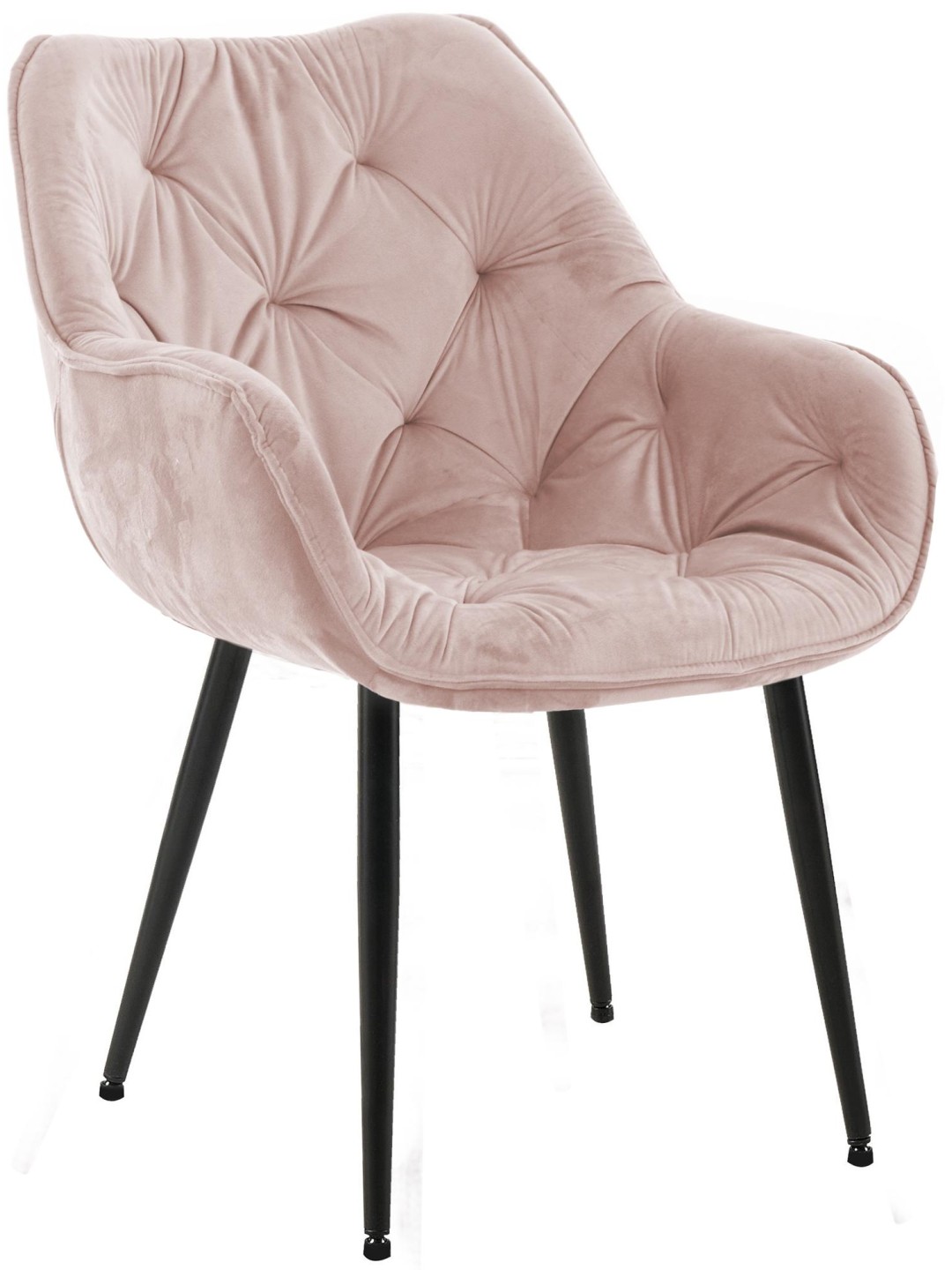 Chaise Tanna Velours, rose