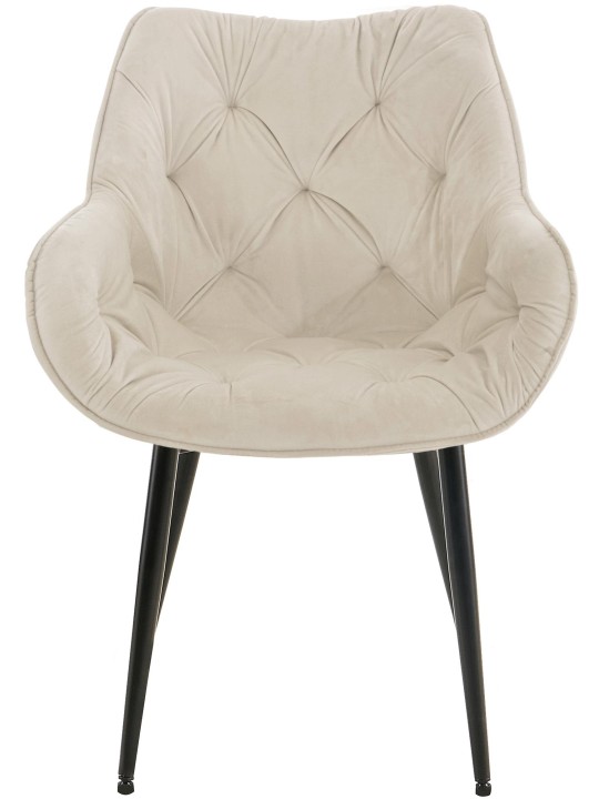 Chaise Tanna Velours, crème