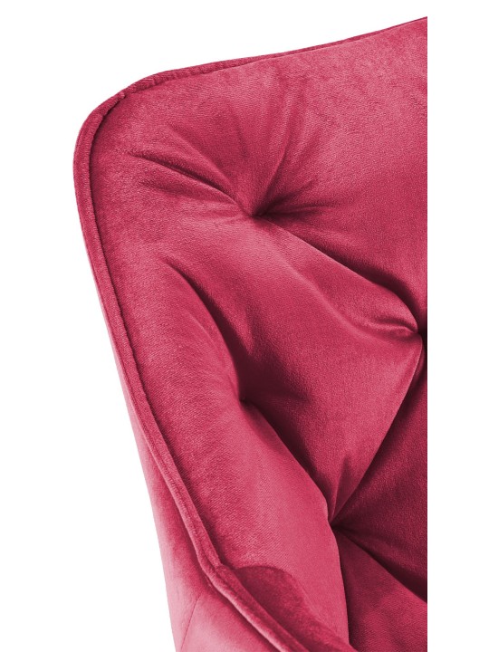 Chaise Tanna Velours, rouge