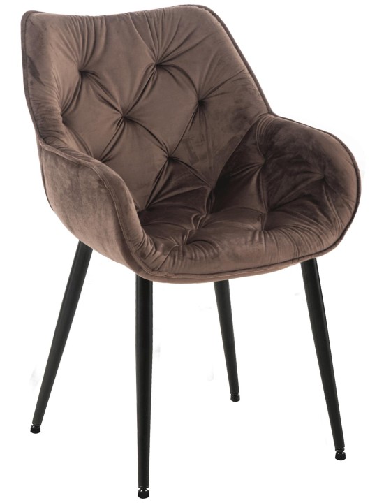 Chaise Tanna Velours, brun Chaise Tanna Velours, brun