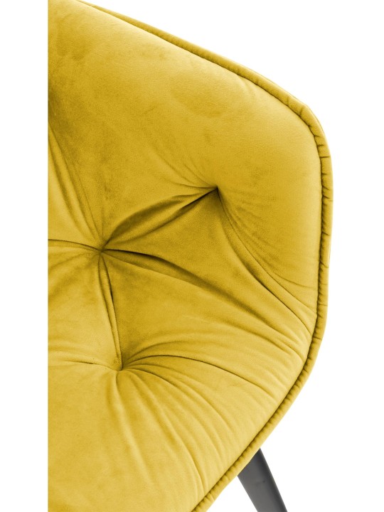Chaise Tanna Velours, jaune