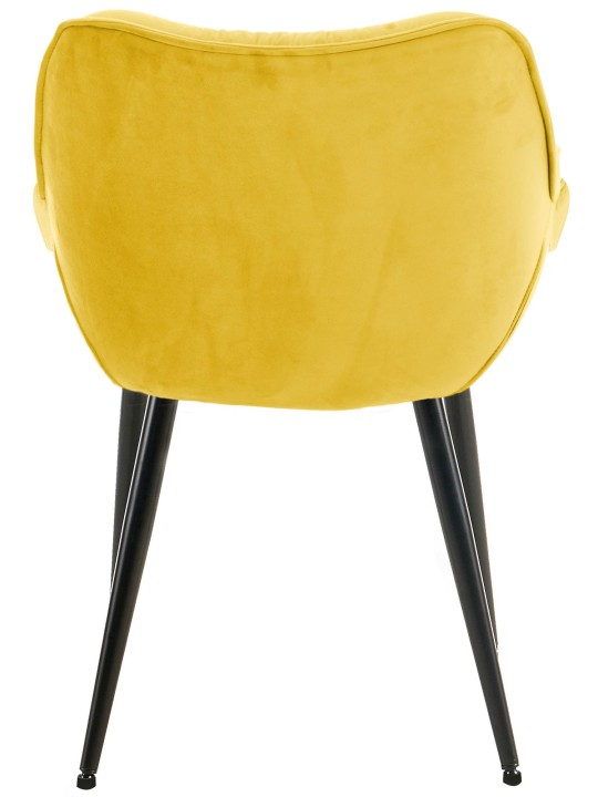 Chaise Tanna Velours, jaune