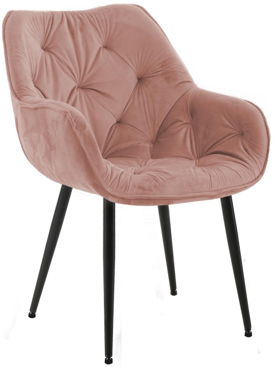 Chaise Tanna Velours, rose Chaise Tanna Velours, rose