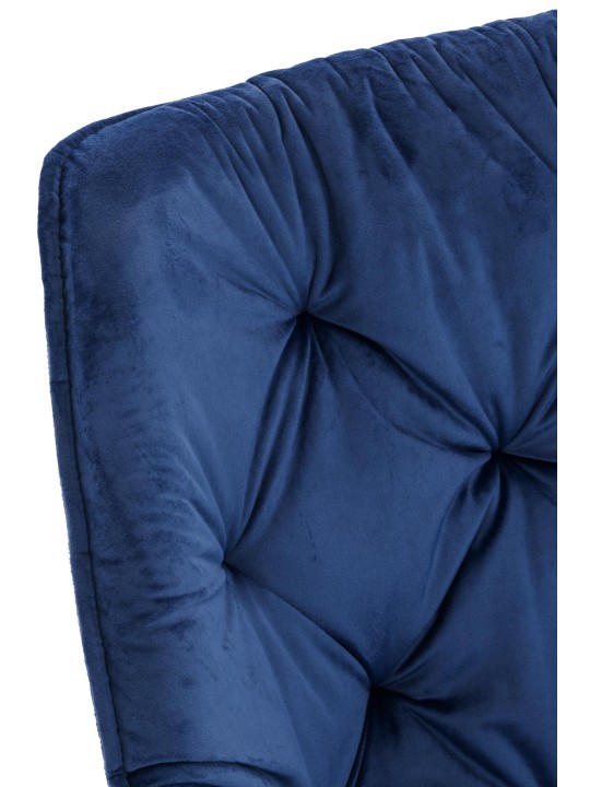 Chaise Tanna Velours, bleu foncé
