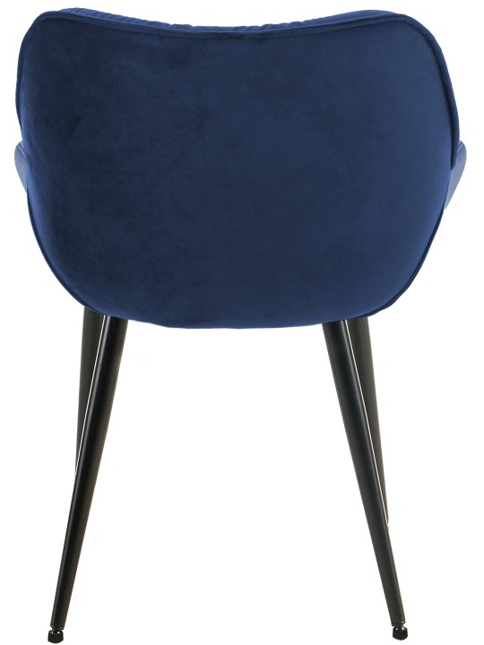 Chaise Tanna Velours, bleu foncé