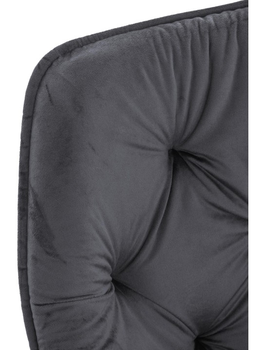 Lot de 2 chaises Tanna velours, gris foncé