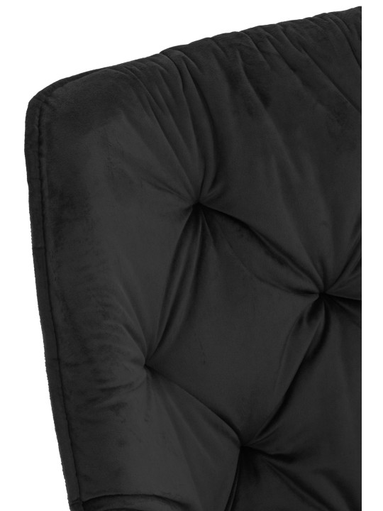 Lot de 2 chaises Tanna velours, noir