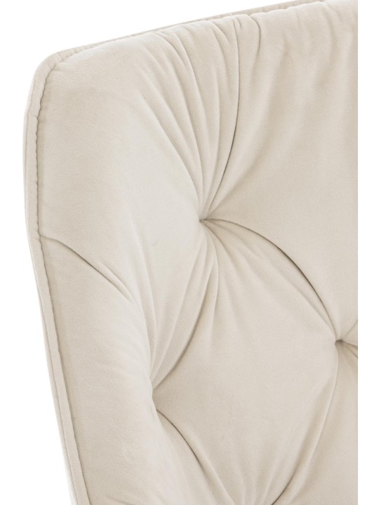 Lot de 2 chaises Tanna velours, crème