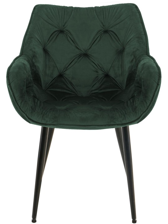 Lot de 2 chaises Tanna velours, vert
