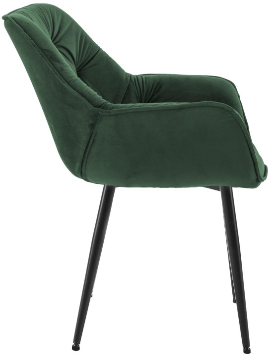 Lot de 2 chaises Tanna velours, vert