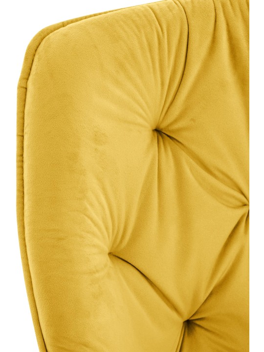 Lot de 2 chaises Tanna velours, jaune