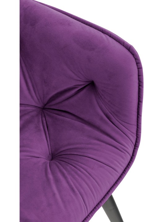 Lot de 2 chaises Tanna velours, lilas