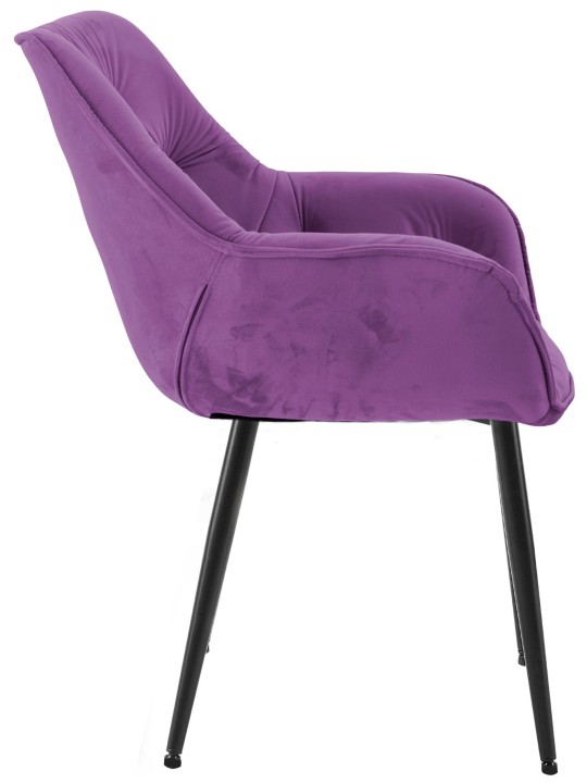 Lot de 2 chaises Tanna velours, lilas